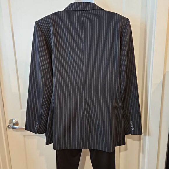 Worthington Navy and White Pinstripe Blazer sz 16W - Picture 5 of 9